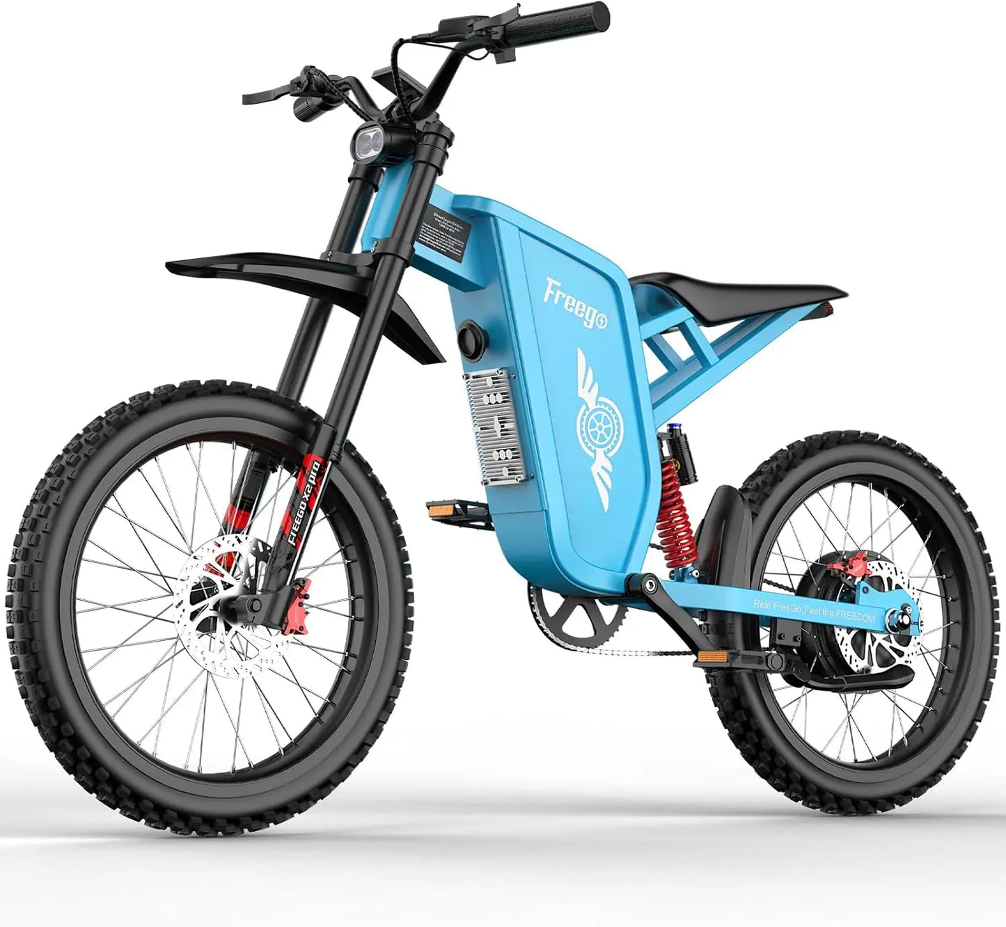 Freego X2 Pro Electric Dirt Bike 6000W Motor 60V/30Ah Battery Ebike 7 Speed Electric Motorcycle 50MPH Electric Bike UL Certified