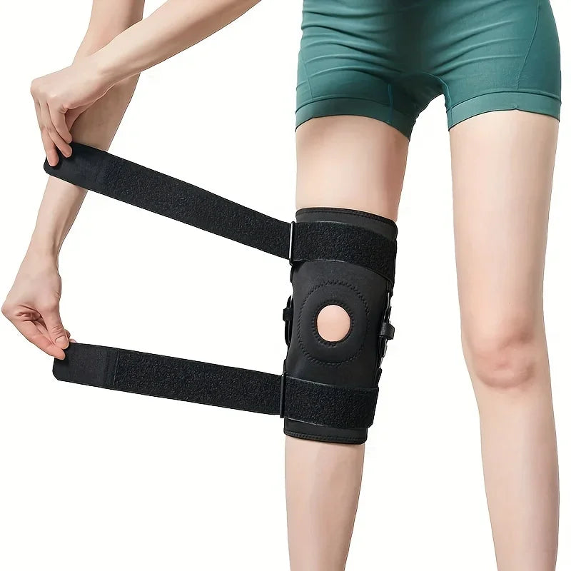 1pc- Adjustable Knee Brace with Side Stabilizers & Patella Gel Pads for Men & Women, Knee Pad Support for Knee Joint,