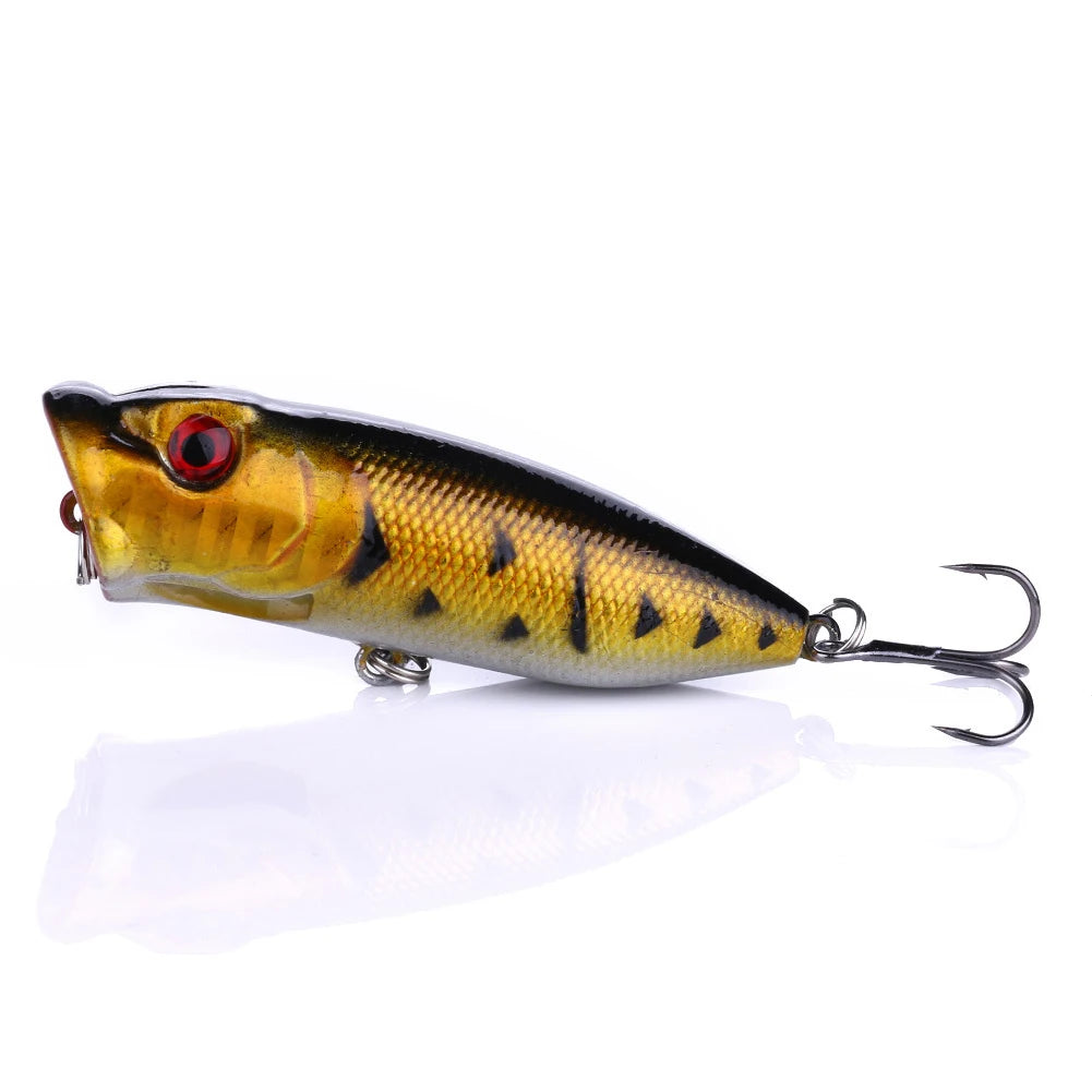 5Pcs Popper Fishing Lures Crankbait Hard Bait Artificial Bait Carp Fishing Accessories Tools for Trout Bass