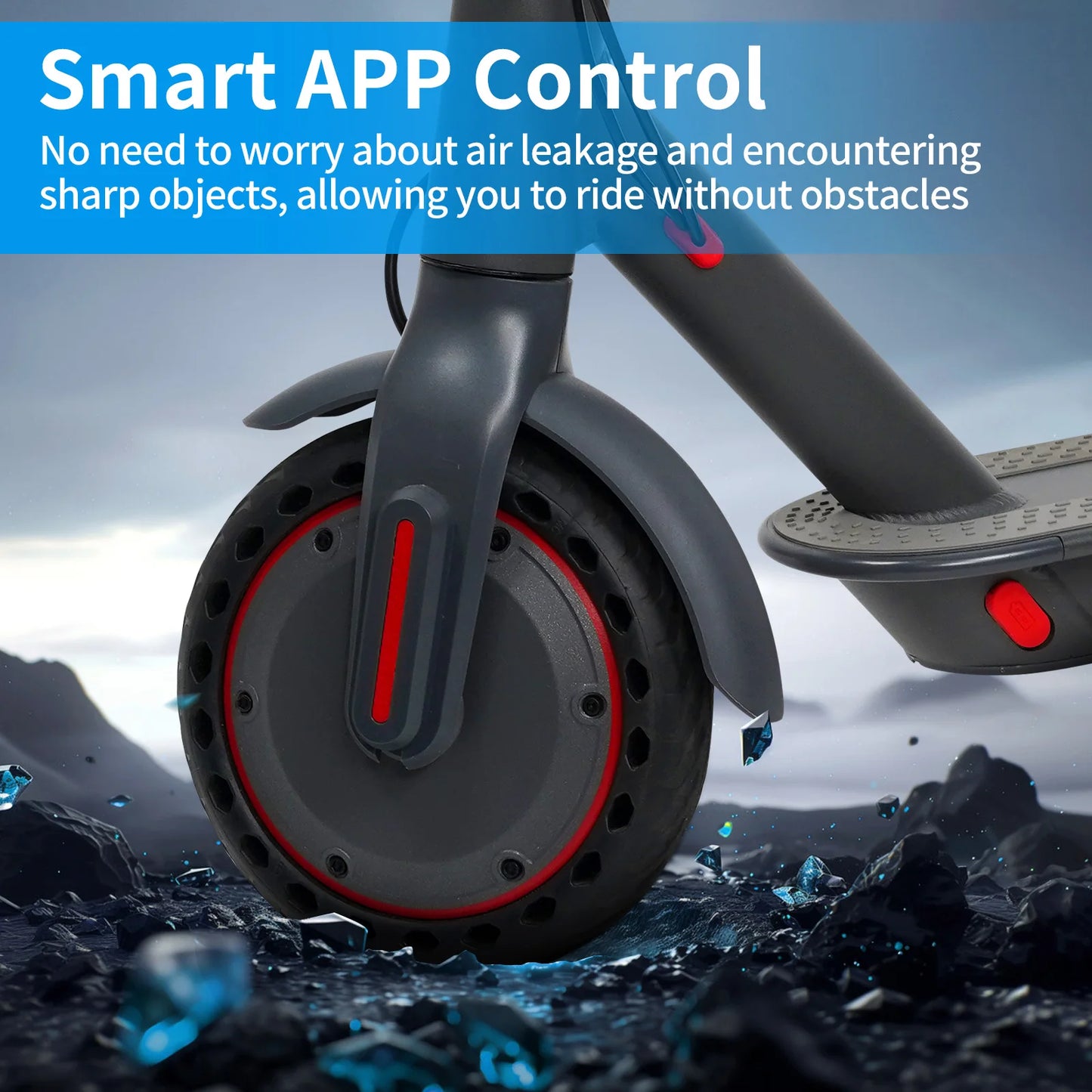 G8.0 Electric Scooter 36V 10.4Ah Big Battery 350W 15Miles Long Range 19Mph Foldable 8.5Inch Smart City Commuter Kick EScooter