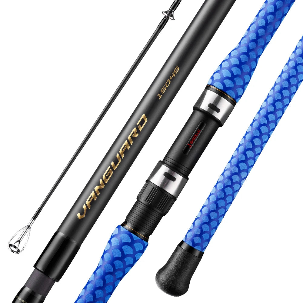 J-BARZILLAI VANGUARD Carbon Surf Spinning Fishing Rod, Ultra-Light High-Sensitivity Graphite Pole Saltwater/Onshore Surf Fishing