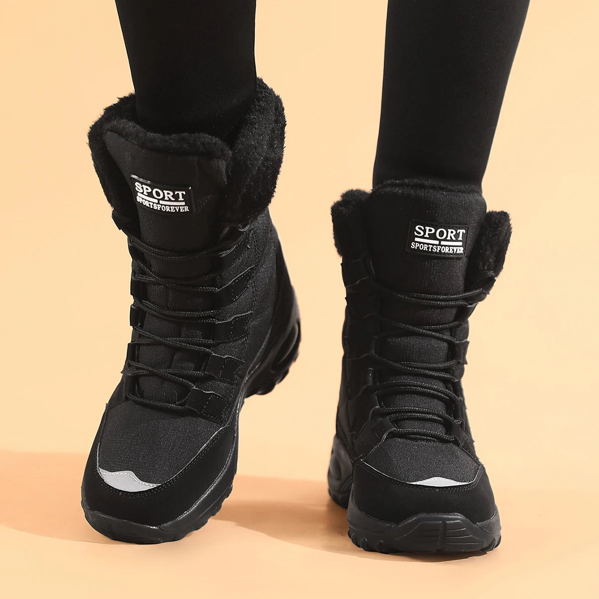 Women's Boots Winter High Quality Keep Warm Mid-Calf Waterproof Snow Boots Women Comfortable Ladies Thigh High Hiking Boots
