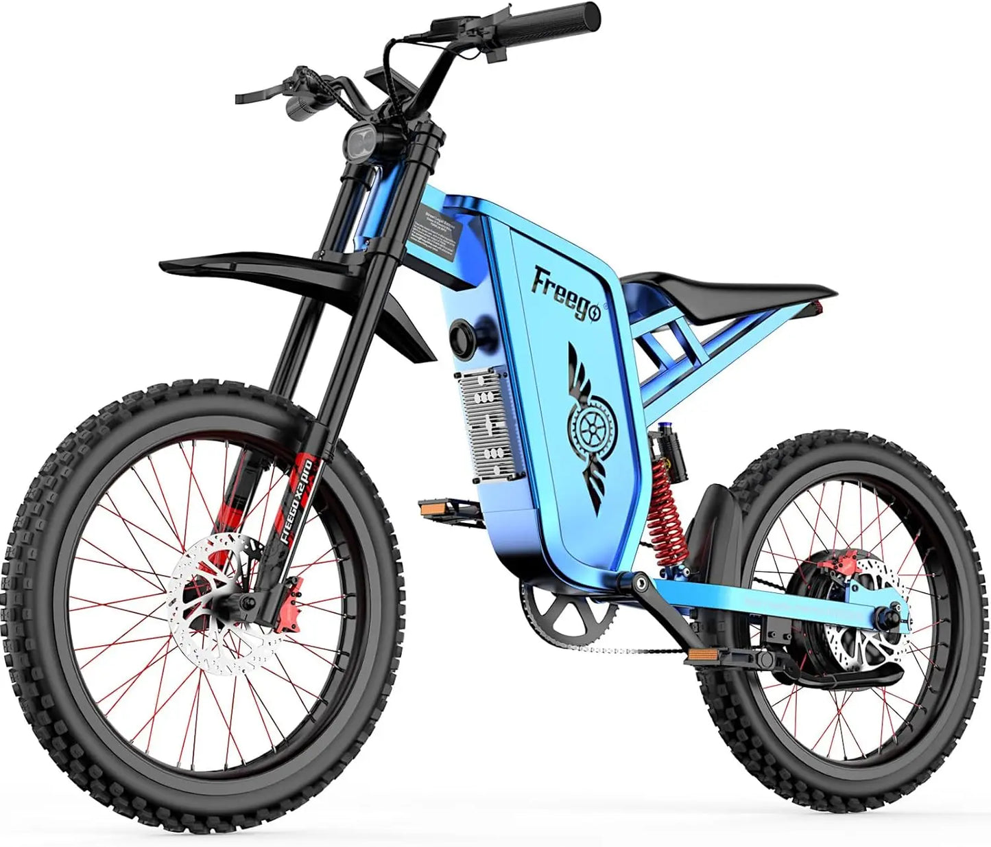 Freego X2 Pro Electric Motorcycle for Adults 6000W Motors 1800wh Lithium Battery 7 Speed 50MPH Off Road Ebike + 2 Year Warranty