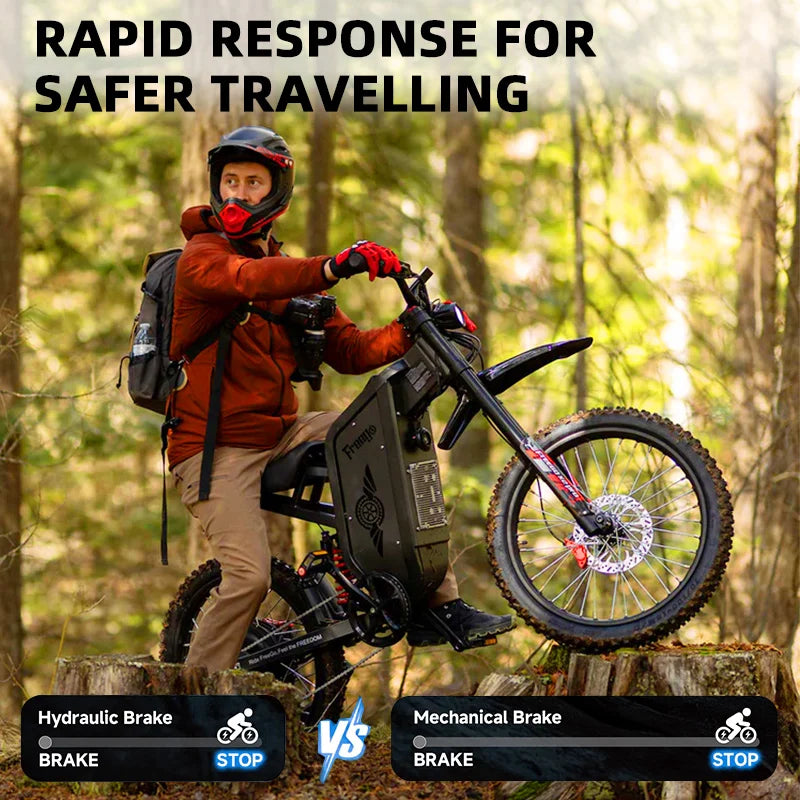 Freego X2 Pro Electric Dirt Bike for Adults 6000W Motors 60V 30AH Lithium Battery 7 Speed 50MPH Off Road Ebike +2 Year Warranty