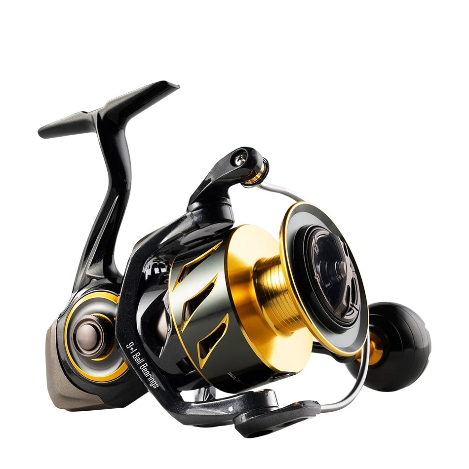 ROOBLINOS SW Spinning Reel Ultralight Saltwater Surf Reel 5.0:1 9+1 BB Max Drag 12kg Fishing Reels Wheel