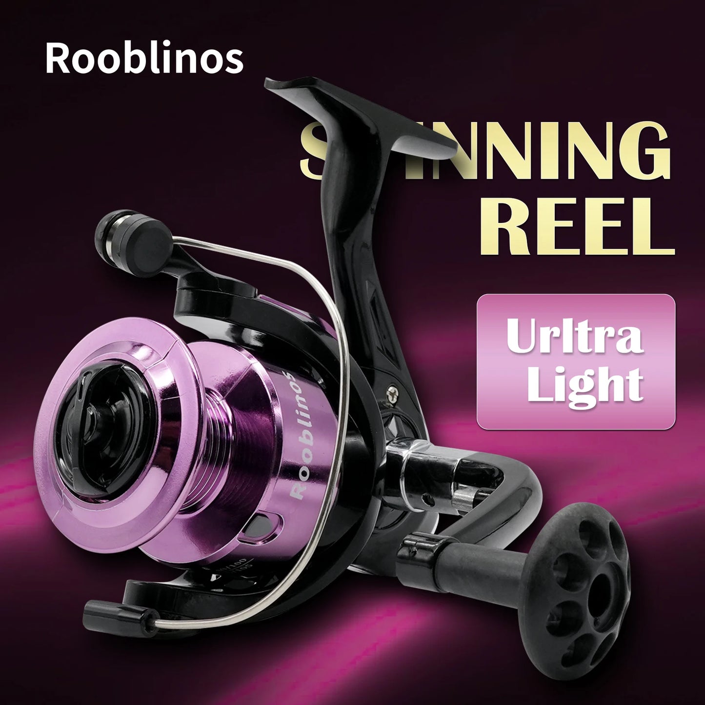 ROOBLINOS XC Spinning Reel 1000-5000 - 5.2:1 Gear Ratio, 10+1 Bearings, Lightweight Graphite Body, Left/Right-Hand Design