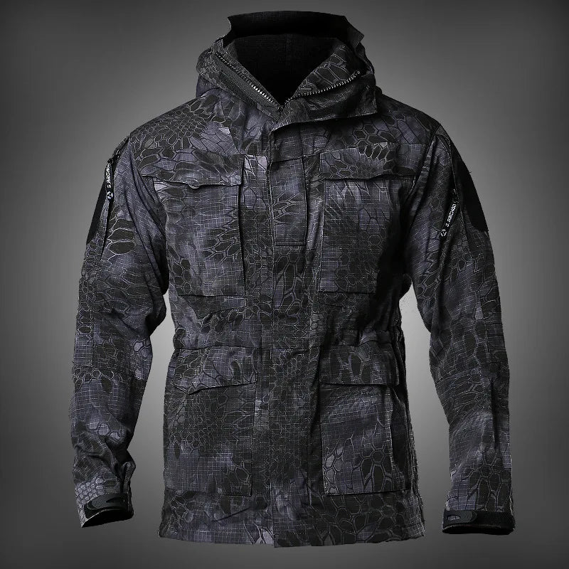 M65 UK Clothes Windbreaker Hunting Field Jackets Mens Winter/Autumn Waterproof Flight Pilot Coat Hoodie Three Colors