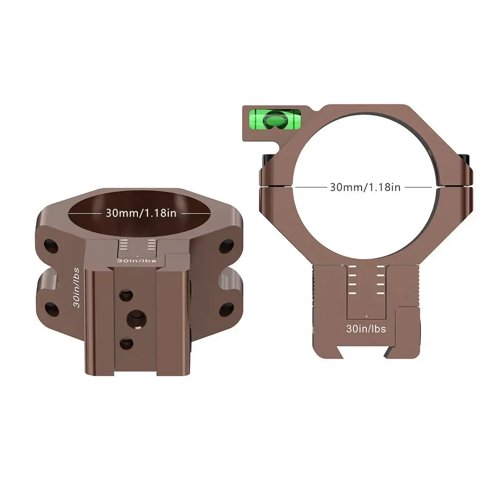 WestHunter Adjustable Height Dovetail 11mm Mounts MOA Compensation Adjust Center Height Scope Rings for 30MM Tube