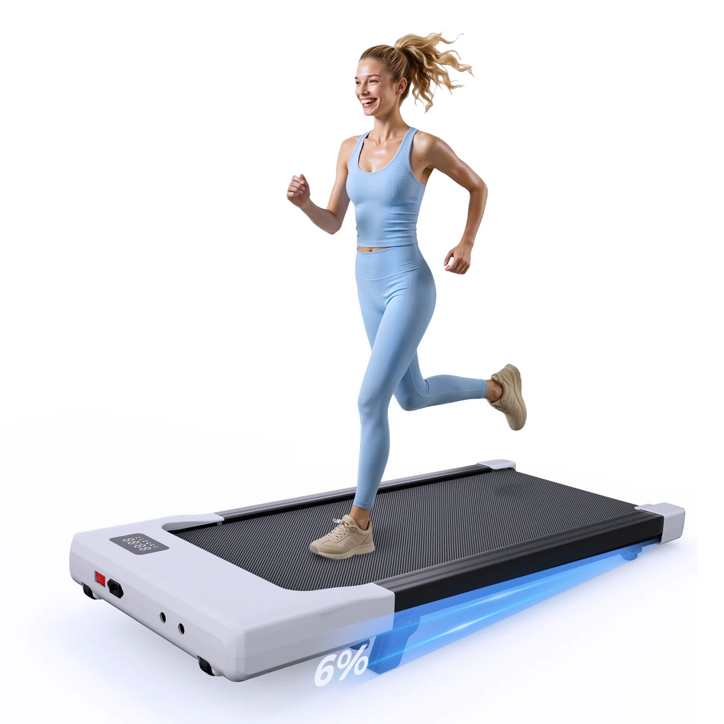 Treadmills 39.37inch Running Belt 2in1 Under Desk for Home Office Treadmill Walkingpad 2.5HP Romote Control 5MPH Exerice Machine