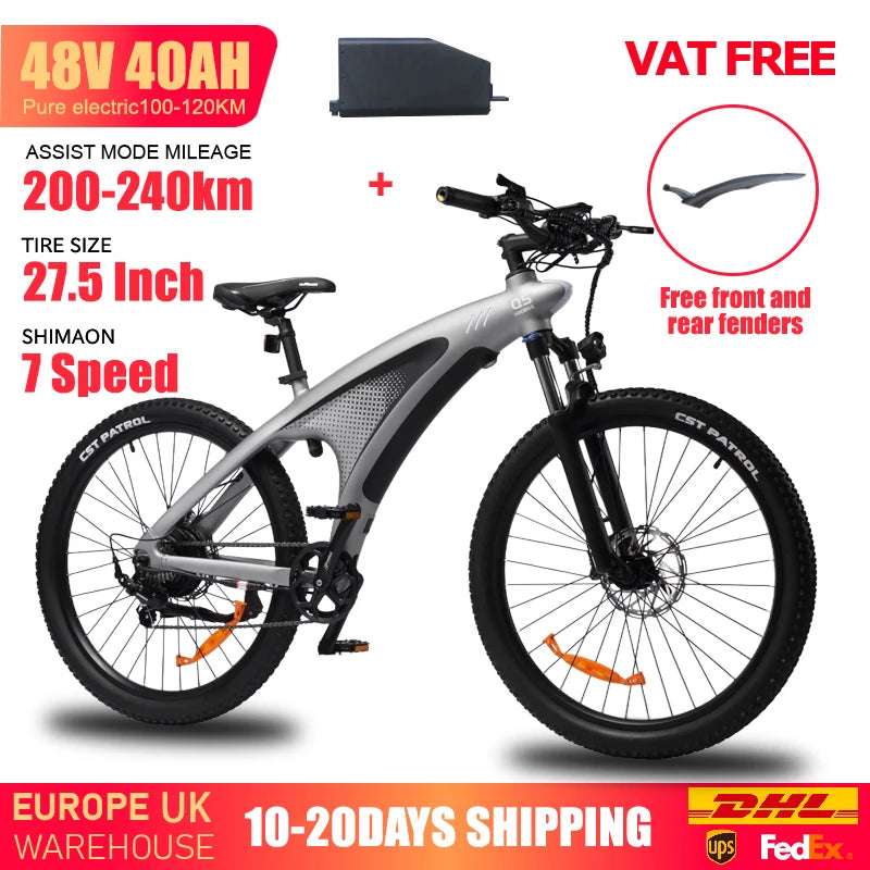 HUANCI Q5 mountain ebike 48V20AH Adults electric bike 27.5 inch tires e bikes Ebike Electric Bicycle Electric E Bike e bicycle