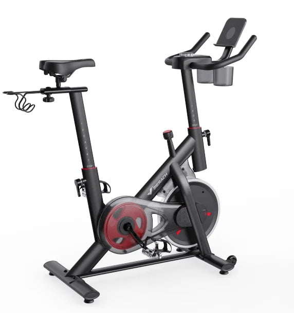 MERACH Exercise Bike Brake Pad/Magnetic Stationary Bike with Exclusive App Low Noise Indoor Cycling Bike with Fitness Courses B2