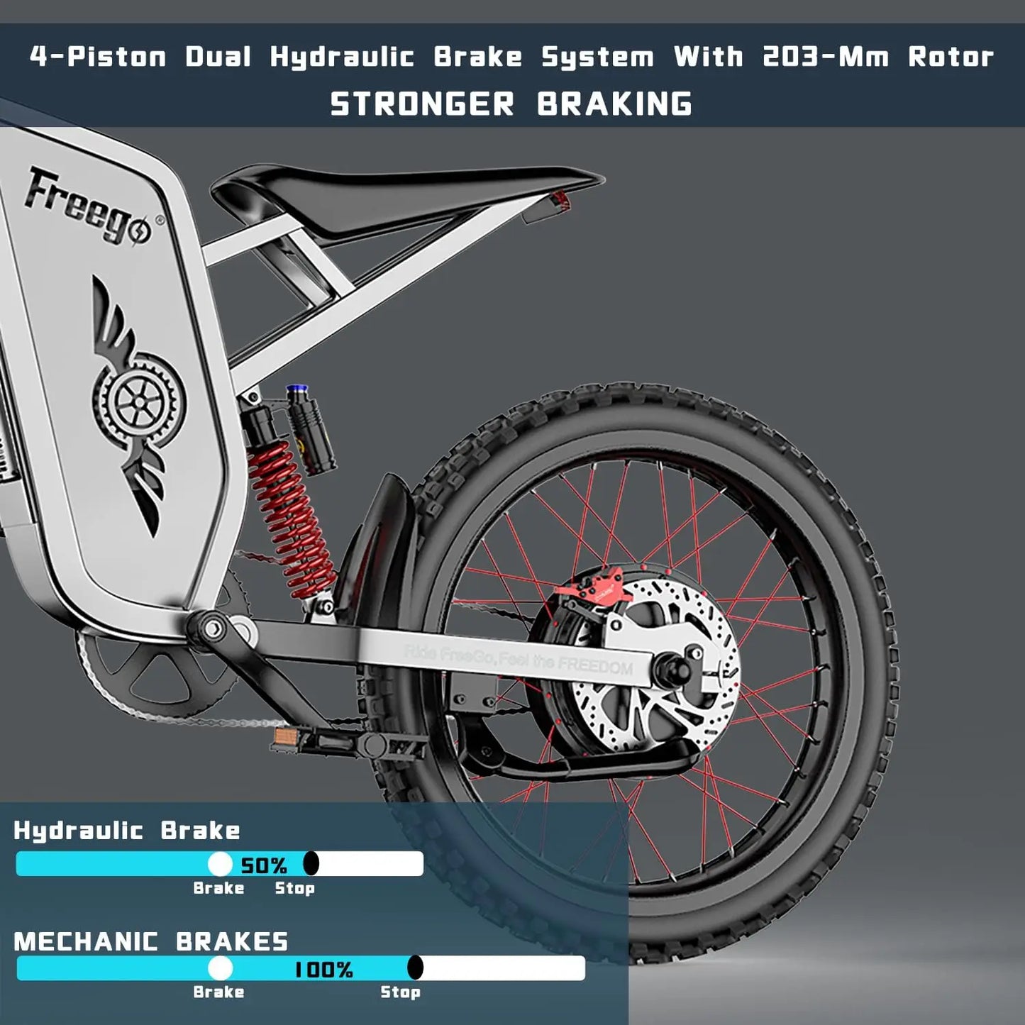 Freego X2 Pro Electric Dirt Bike 6000W Motor 60V/30Ah Battery Ebike 7 Speed Electric Motorcycle 50MPH Electric Bike UL Certified