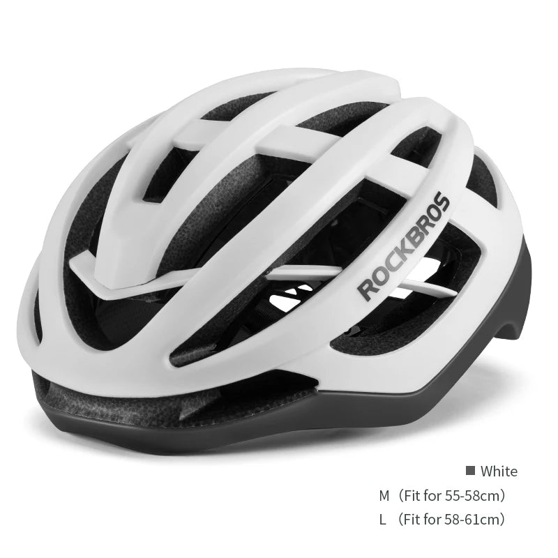 ROCKBROS Bicycle Helmet Breathable Ultralight Integrally-Molded Unisex Shockproof Adjustable Road Bike Helmet Cycling Equipment