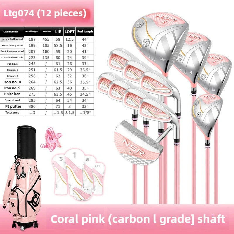 PGM Golf Clubs Women's professional full set of high rebound titanium No. 1 wood Golf Set LTG074