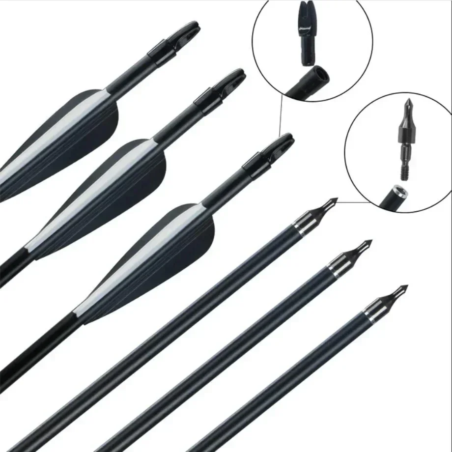 Toparchery 57Inch Takedown Recurve Bow with 12x Carbon Arrows Finger Savers Recreational Camping Hiking Right Hand Left Hand bow