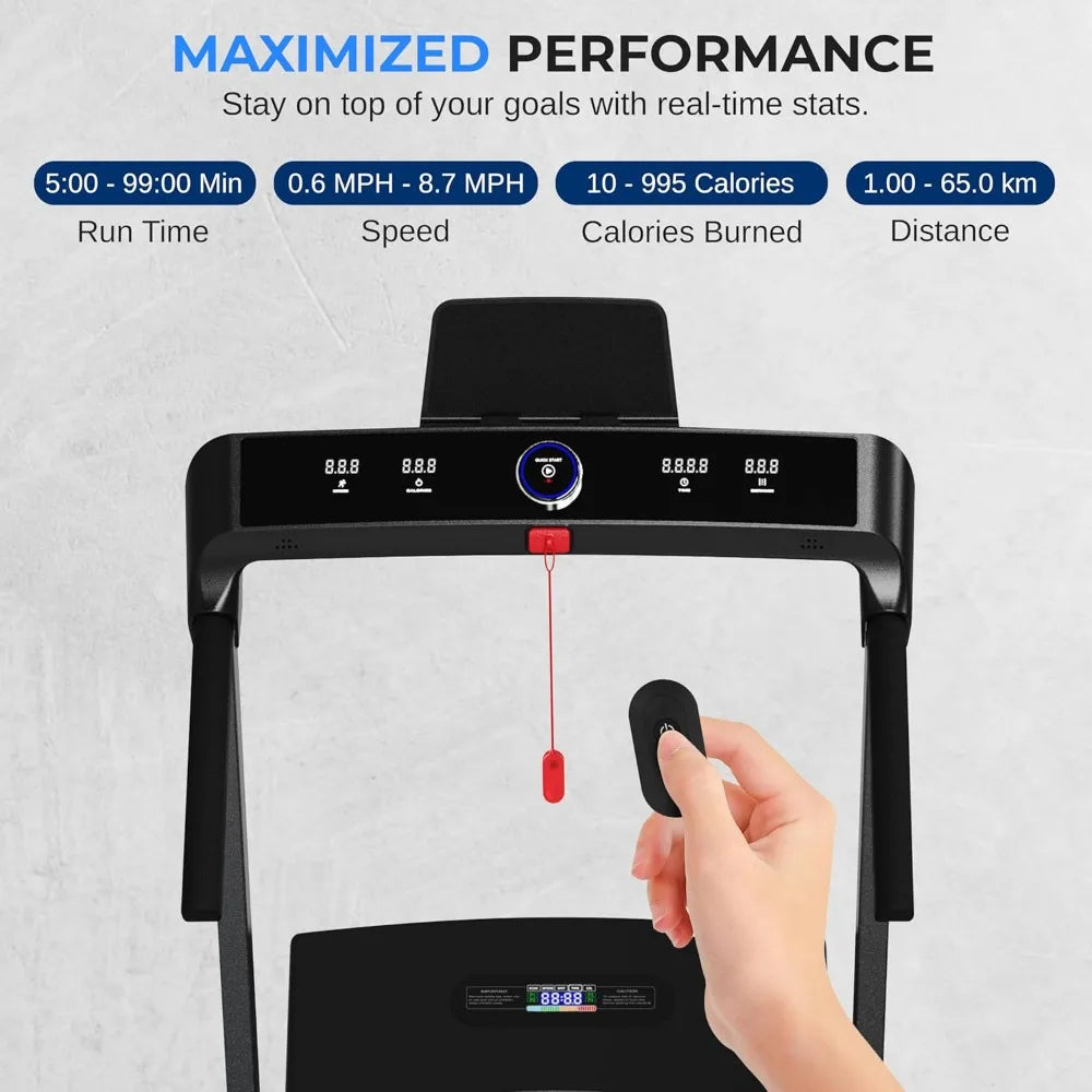 Portable Foldable Treadmill with Remote Control, 8.7 MPH Smart Speed Control, Treadmills for Home, Under Desk, Customized