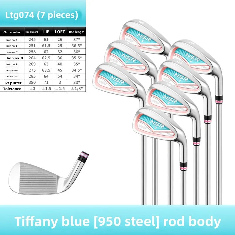 PGM Golf Clubs Women's professional full set of high rebound titanium No. 1 wood Golf Set LTG074