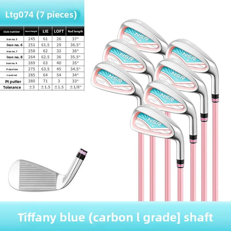 PGM Golf Clubs Women's professional full set of high rebound titanium No. 1 wood Golf Set LTG074