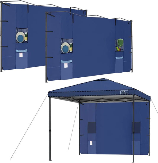 KAMPKEEPER Instant 10X10 Canopy Sidewalls with 4 Pockets for Pop Up Canopy Frame, 2Pack Sunwalls fit 10' Outdoor