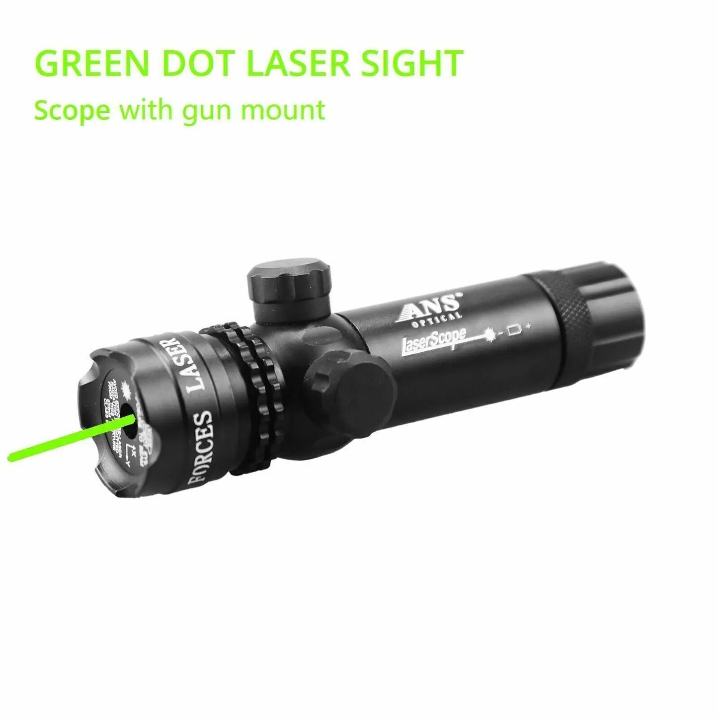 Tactical Green Laser Sight Rifle Dot Scope+ Switch + Rail+ Barrel Mounts TOP