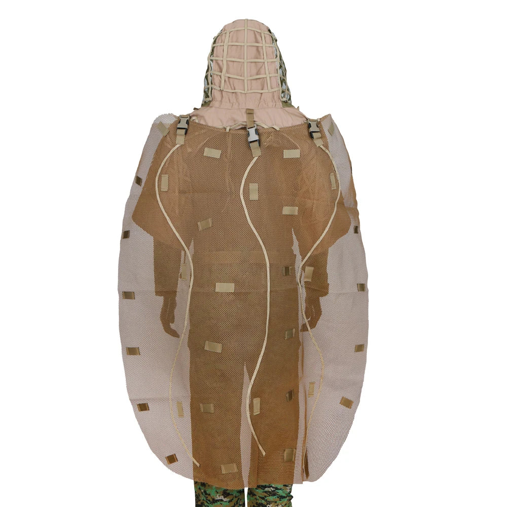 Ghillie Suit Foundation, Ghillie Poncho, Camouflage Hunting Ghillie Base, Ghillie Cape Sniper Viper Hood for Airsoft Paintball