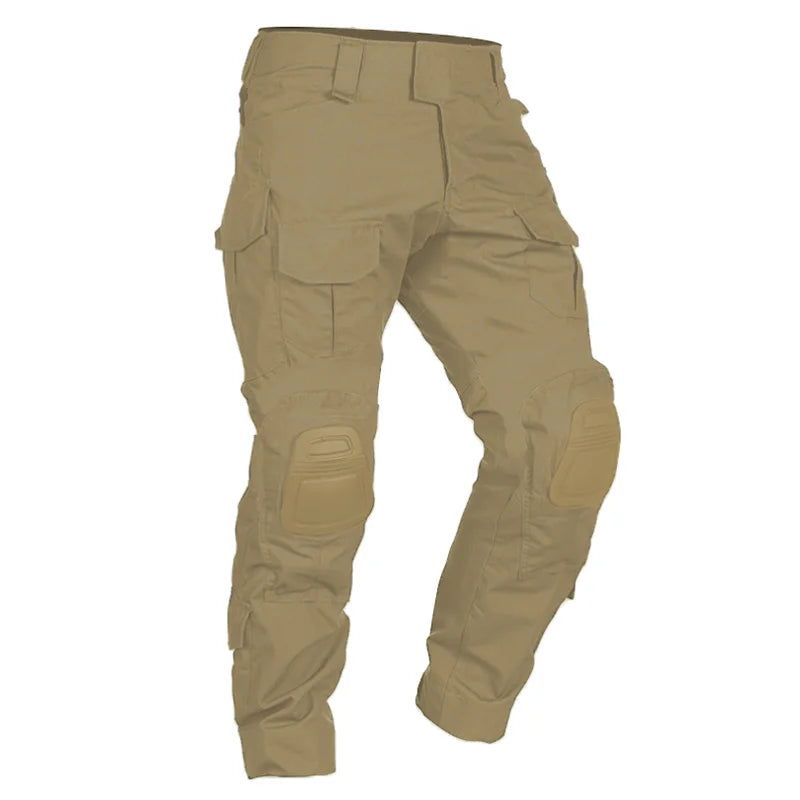 Men Combat Pants With Knee Pads Tactical Cargo Sport Trousers Camouflage Multicam Trekking Hunting Clothes