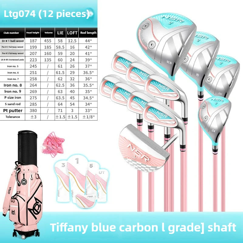 PGM Golf Clubs Women's professional full set of high rebound titanium No. 1 wood Golf Set LTG074