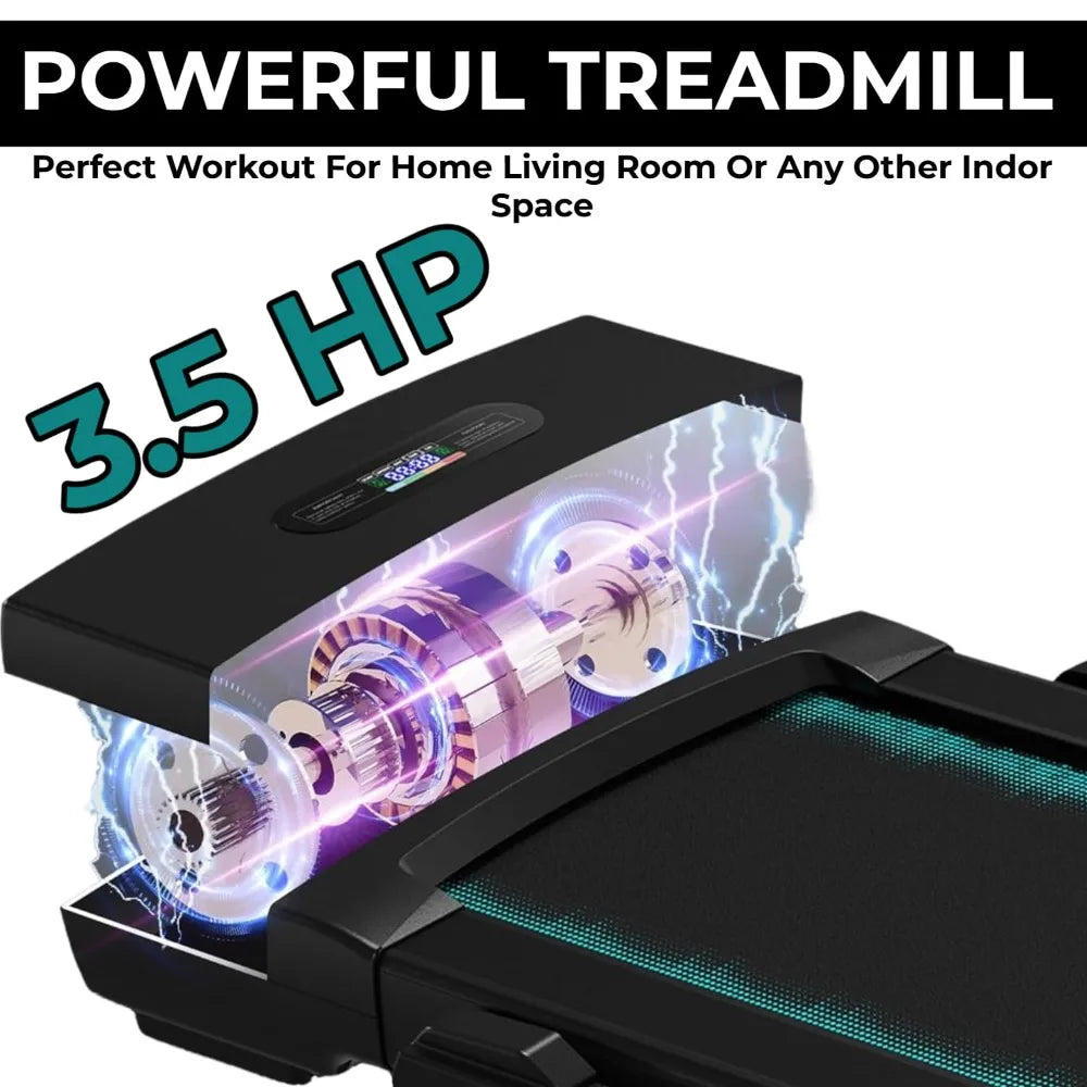 Portable Foldable Treadmill with Remote Control, 8.7 MPH Smart Speed Control, Treadmills for Home, Under Desk, Customized