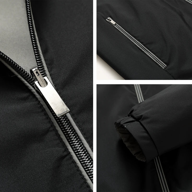 Premium Reversible New Detachable Hood Men Waterproof Lightweight Outdoor Jacket Spring Autumn Windbreaker Casual Coats  Outwear