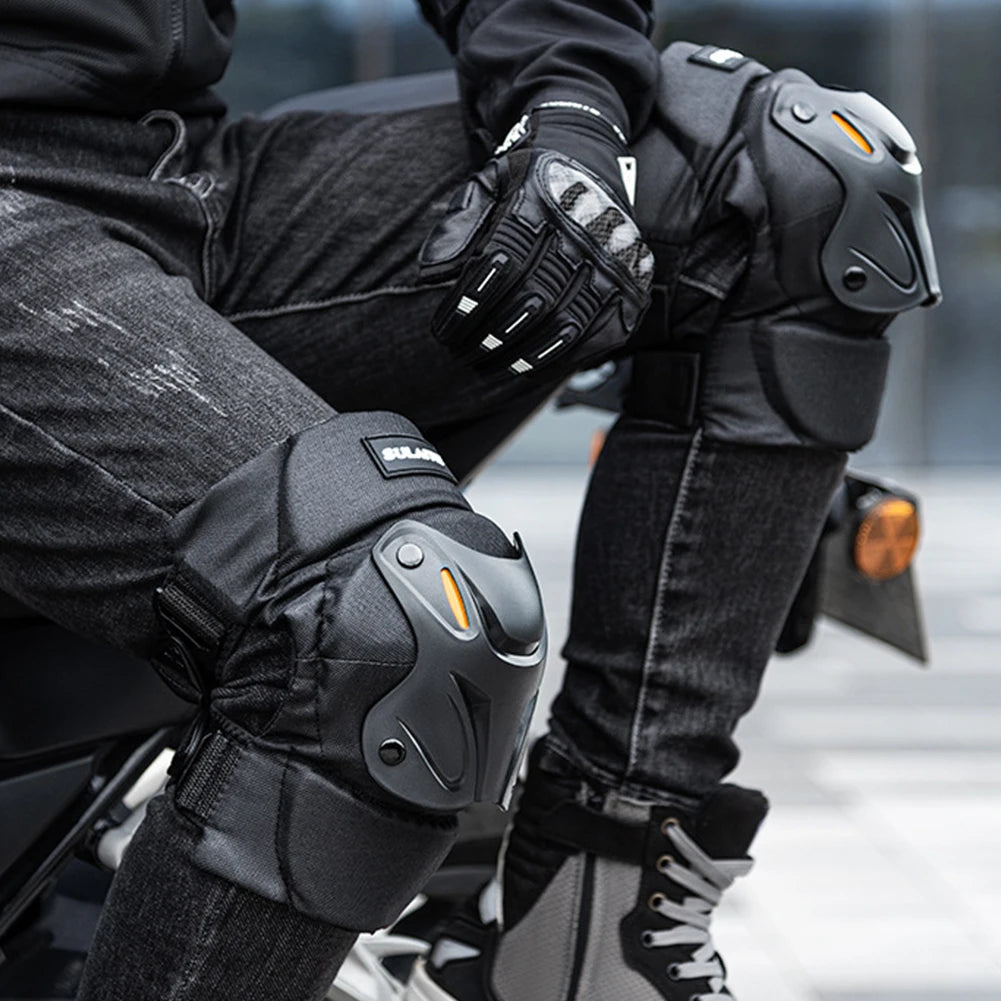 Motocross Knee Pads Anti-fall Racing Knee Pads Comfortable Off-Road Knee Protector Motorcycle Elbow Protector for Cycling Racing