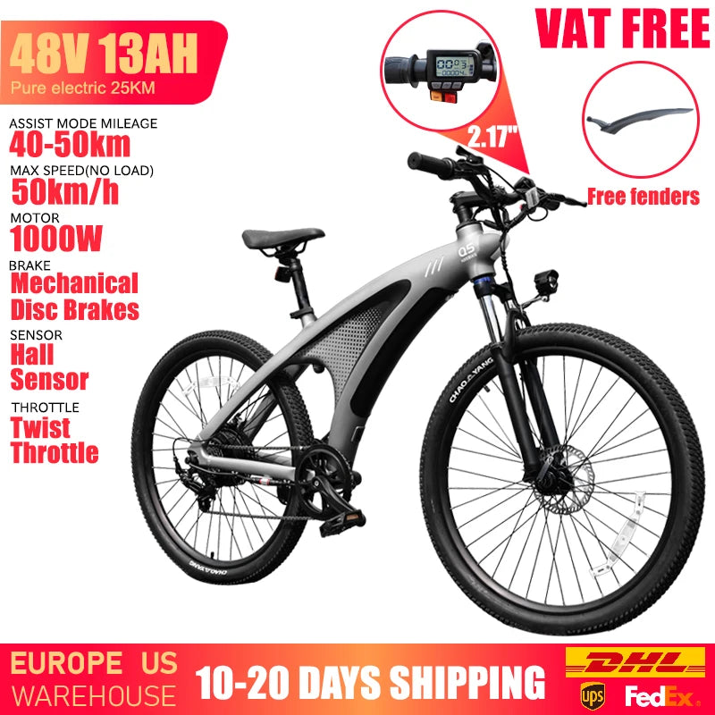 HUANCI Q5 mountain ebike 48V20AH Adults electric bike 27.5 inch tires e bikes Ebike Electric Bicycle Electric E Bike e bicycle