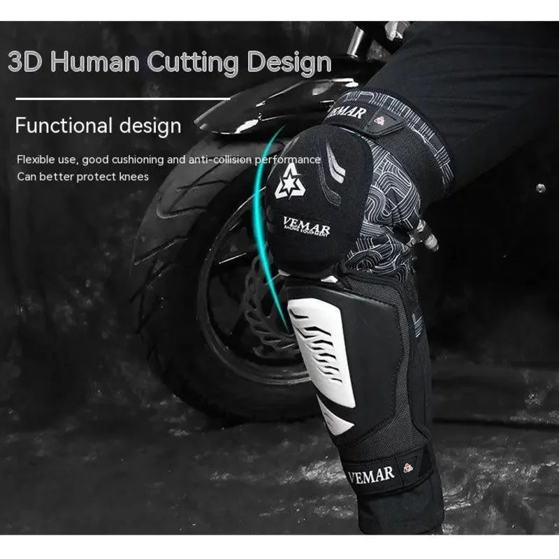 Motocross Knee Pads Accessories Hard Shell Protective Equipment Anti-Fall Motorcycle Riding Gear for Men Women Kneepad Guard