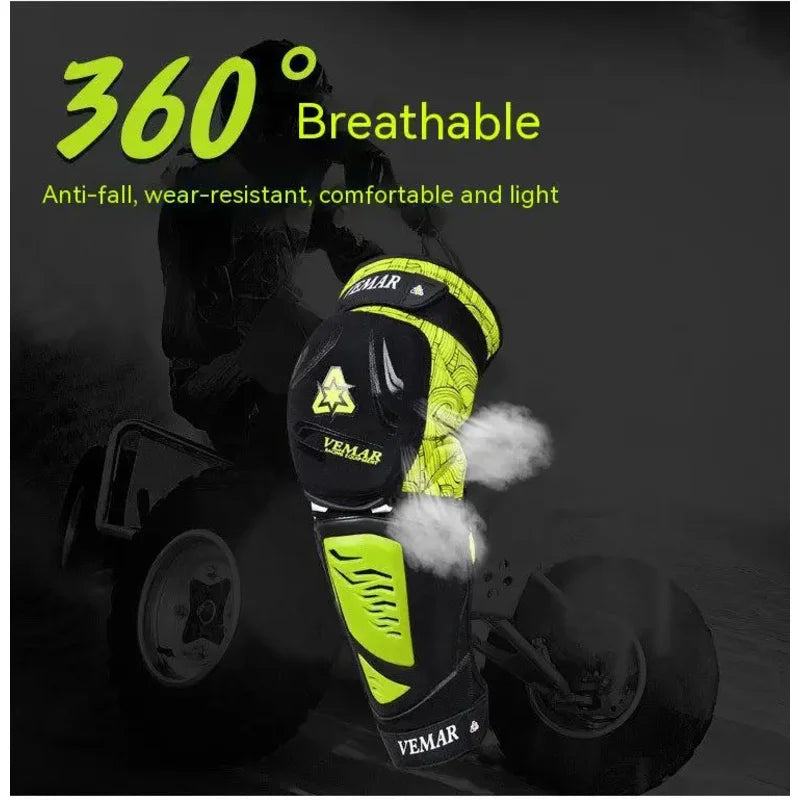 Motocross Knee Pads Accessories Hard Shell Protective Equipment Anti-Fall Motorcycle Riding Gear for Men Women Kneepad Guard