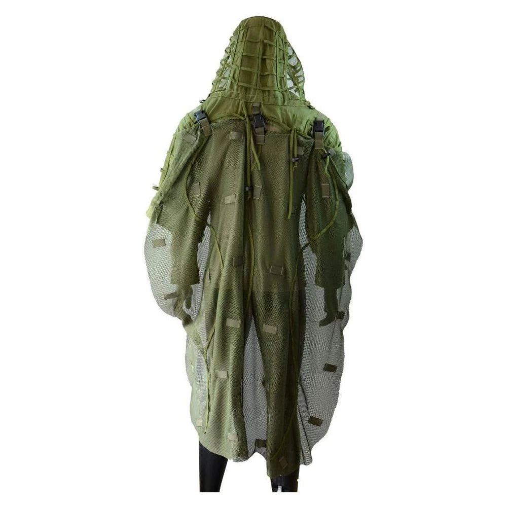 Ghillie Suit Foundation, Ghillie Poncho, Camouflage Hunting Ghillie Base, Ghillie Cape Sniper Viper Hood for Airsoft Paintball