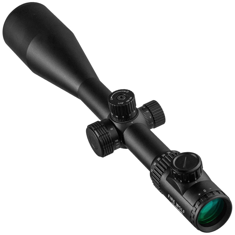 Fire Wolf 10-40X56 AOE Hunting Scopes Side Wheel Parallax Adjustment Optics Riflescope Red Green Dot Sight For Scopes