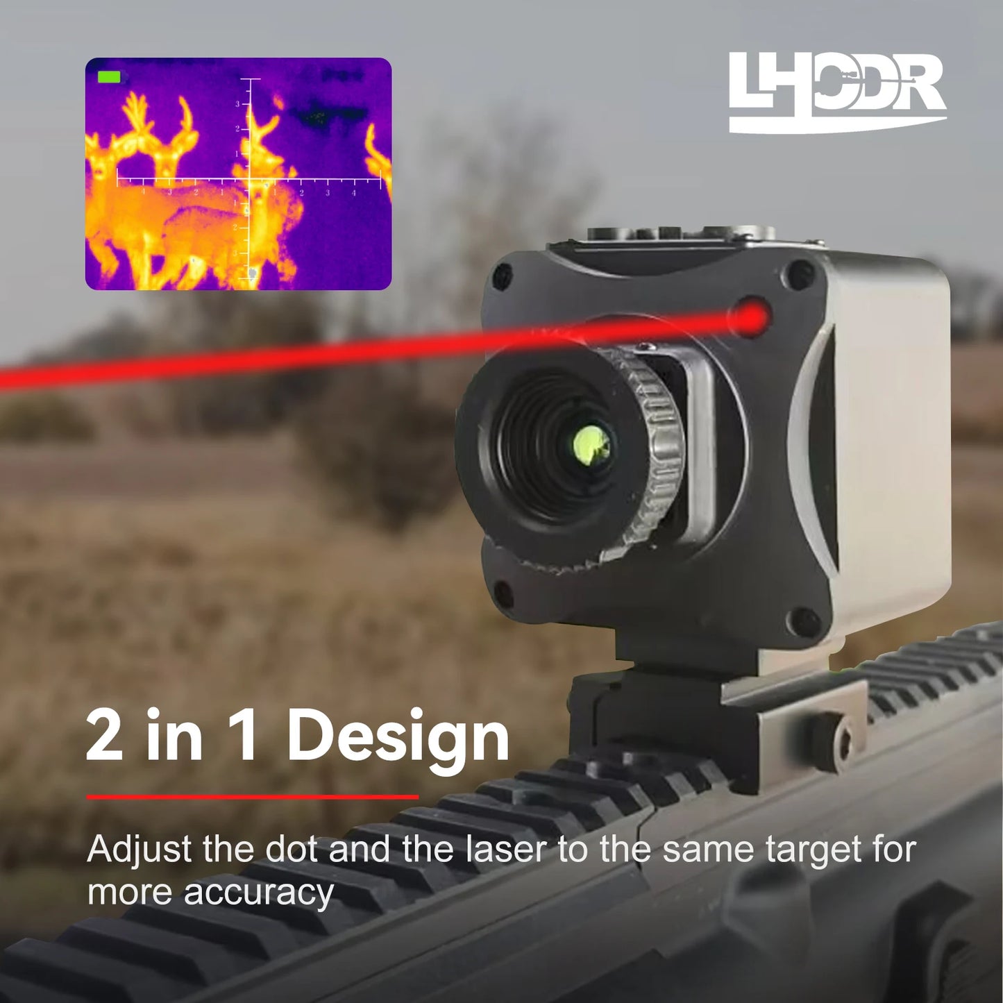 LHODR Thermal Imaging Night Vision Scope for Hunting – 320 * 240 Resolution Infrared Thermal Scope with Crosshair