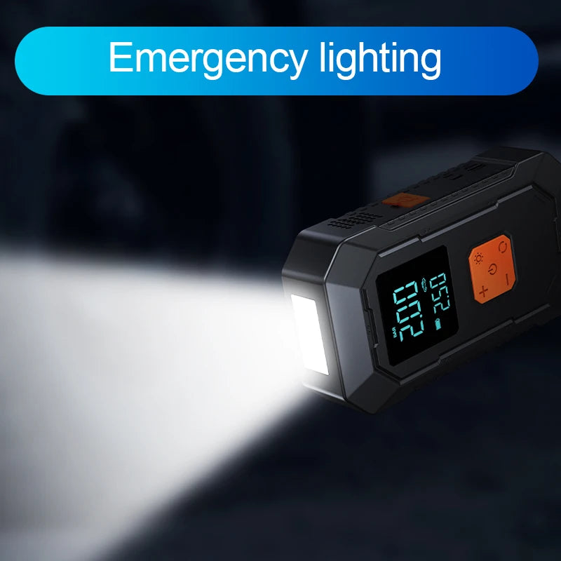 Car Jump Starter Air Pump Portable Air Compressor Multi-function Tire Inflator Auto Portable Car Battery Starter with Power Bank