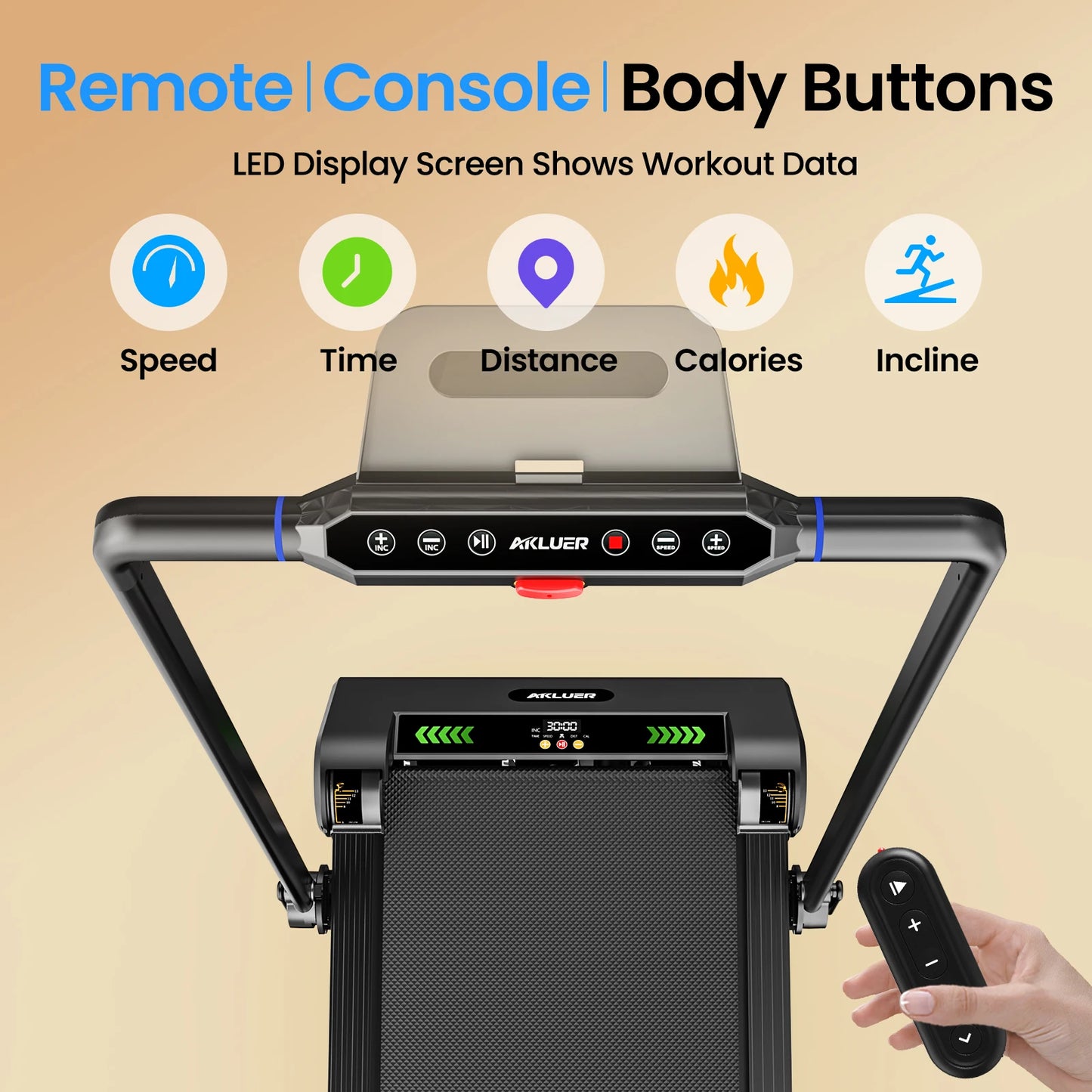 AKLUER Auto Incline,Walking Pad UnderDesk Treadmill,2.5HP PortableTreadmills for Home,330lbs Capacity,LED Display,Remote Control