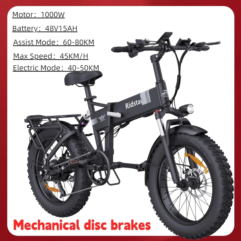 Fold Electric bike H20 PRO 2000W motor 48V 23AH Battery lightweight 7speed  E-bike 20 INCH mountain off-road Electric Motorcycle