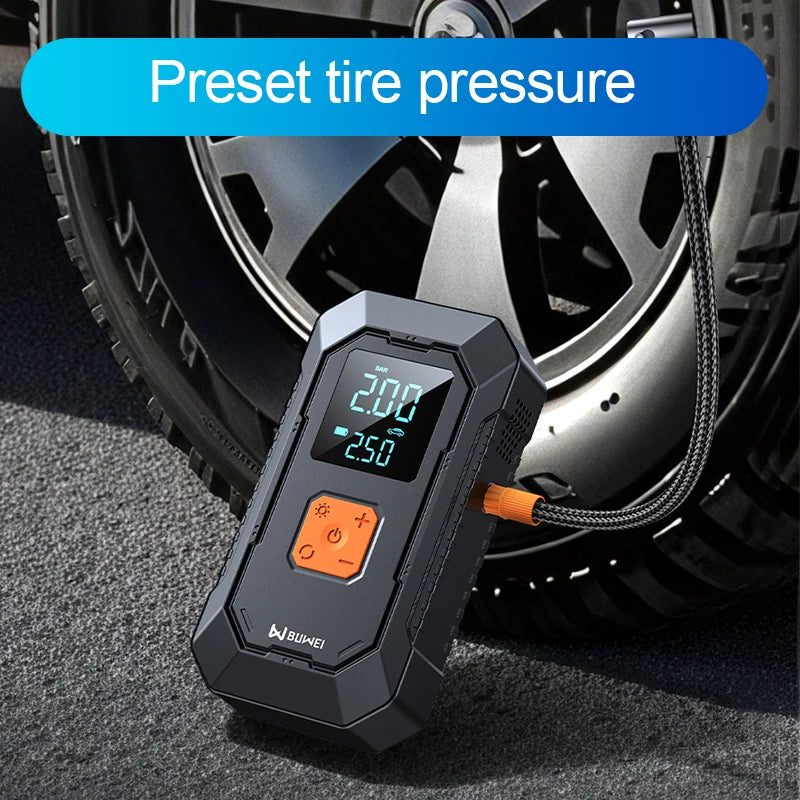 Car Jump Starter Air Pump Portable Air Compressor Multi-function Tire Inflator Auto Portable Car Battery Starter with Power Bank