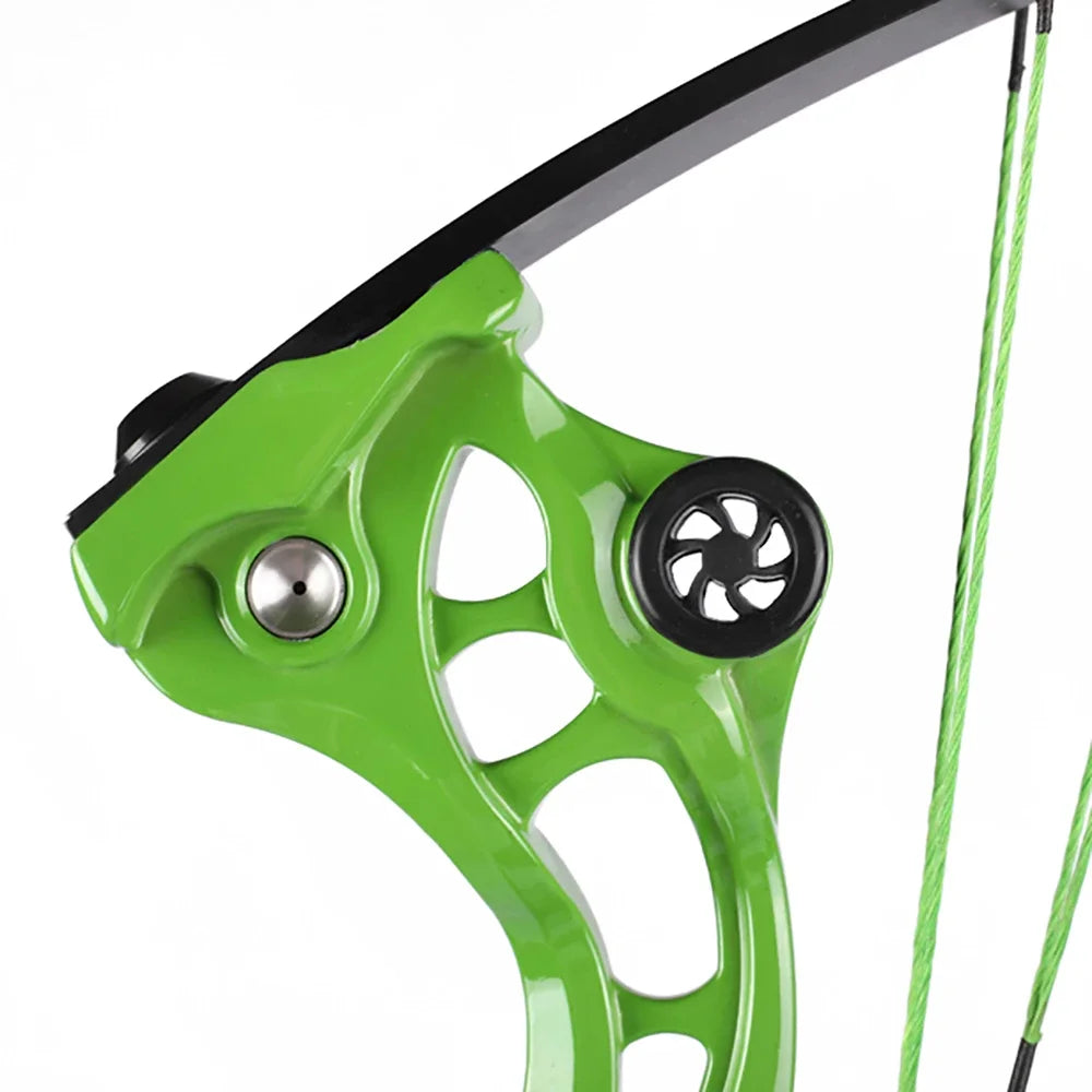 JUNXING F164 Compound Bow 40-55lbs Archery Bow Straight Bending Limbs Aluminum Alloy Handle for Outdoor Hunting Shooting