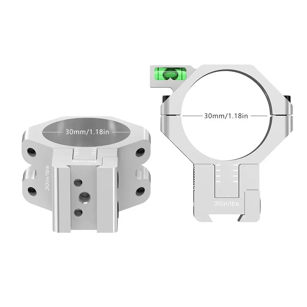 WestHunter Adjustable Height Dovetail 11mm Mounts MOA Compensation Adjust Center Height Scope Rings for 30MM Tube