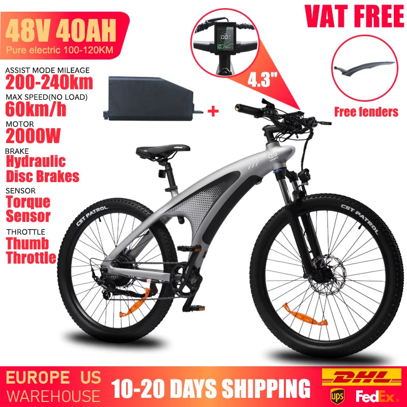 HUANCI Q5 mountain ebike 48V20AH Adults electric bike 27.5 inch tires e bikes Ebike Electric Bicycle Electric E Bike e bicycle