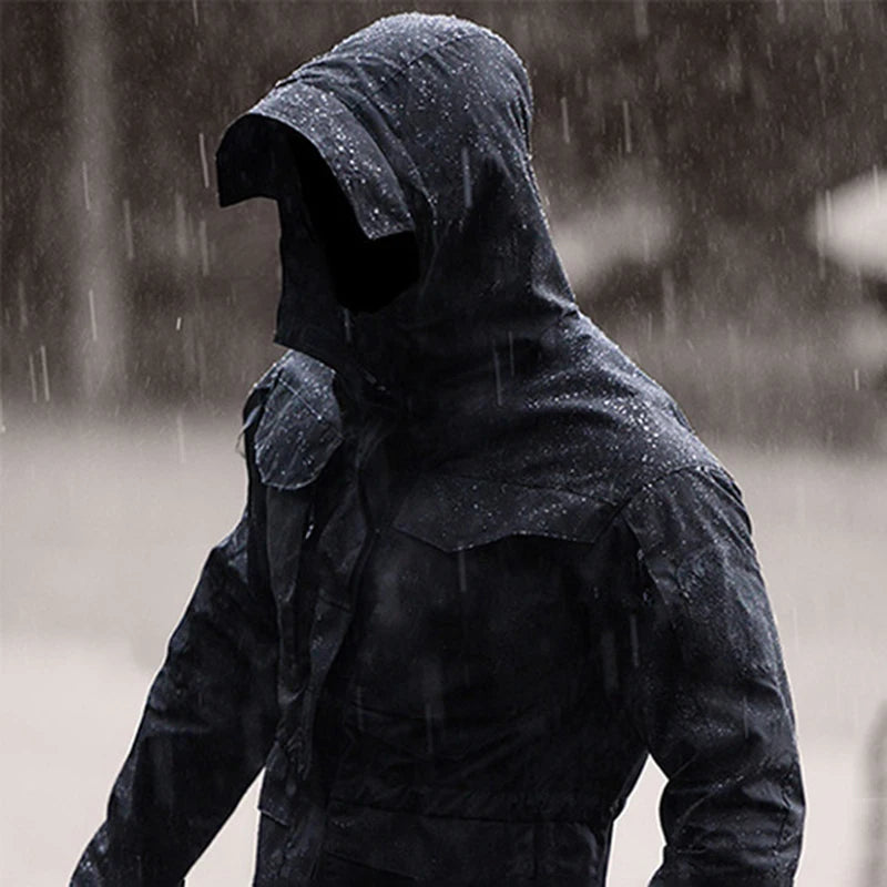 M65 UK   Clothes Windbreaker Hunting Field Jackets Mens Winter/Autumn Waterproof Flight Pilot Coat Hoodie Three Colors