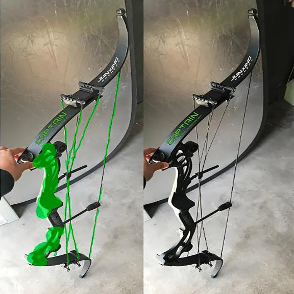 JUNXING F164 Compound Bow 40-55lbs Archery Bow Straight Bending Limbs Aluminum Alloy Handle for Outdoor Hunting Shooting