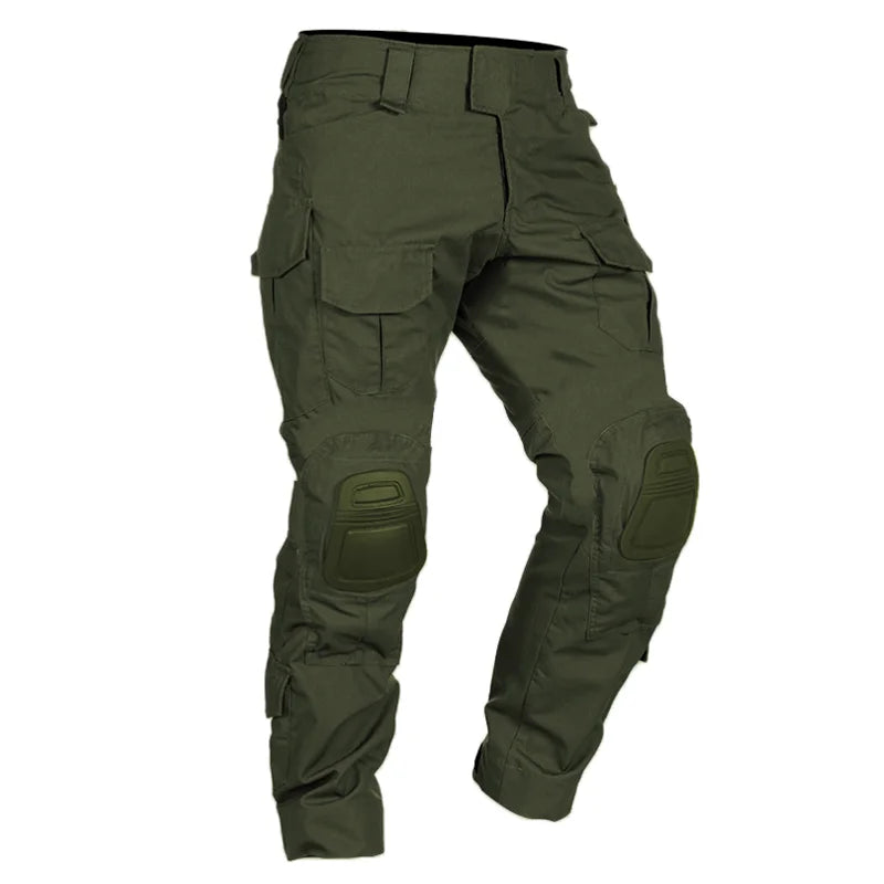 Men Combat Pants With Knee Pads Tactical Cargo Sport Trousers Camouflage Multicam Trekking Hunting Clothes