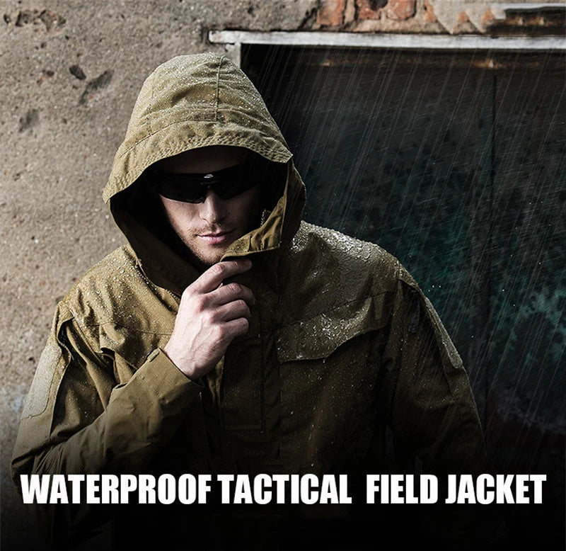 M65 UK   Clothes Windbreaker Hunting Field Jackets Mens Winter/Autumn Waterproof Flight Pilot Coat Hoodie Three Colors