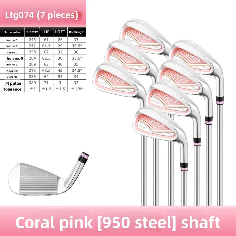 PGM Golf Clubs Women's professional full set of high rebound titanium No. 1 wood Golf Set LTG074