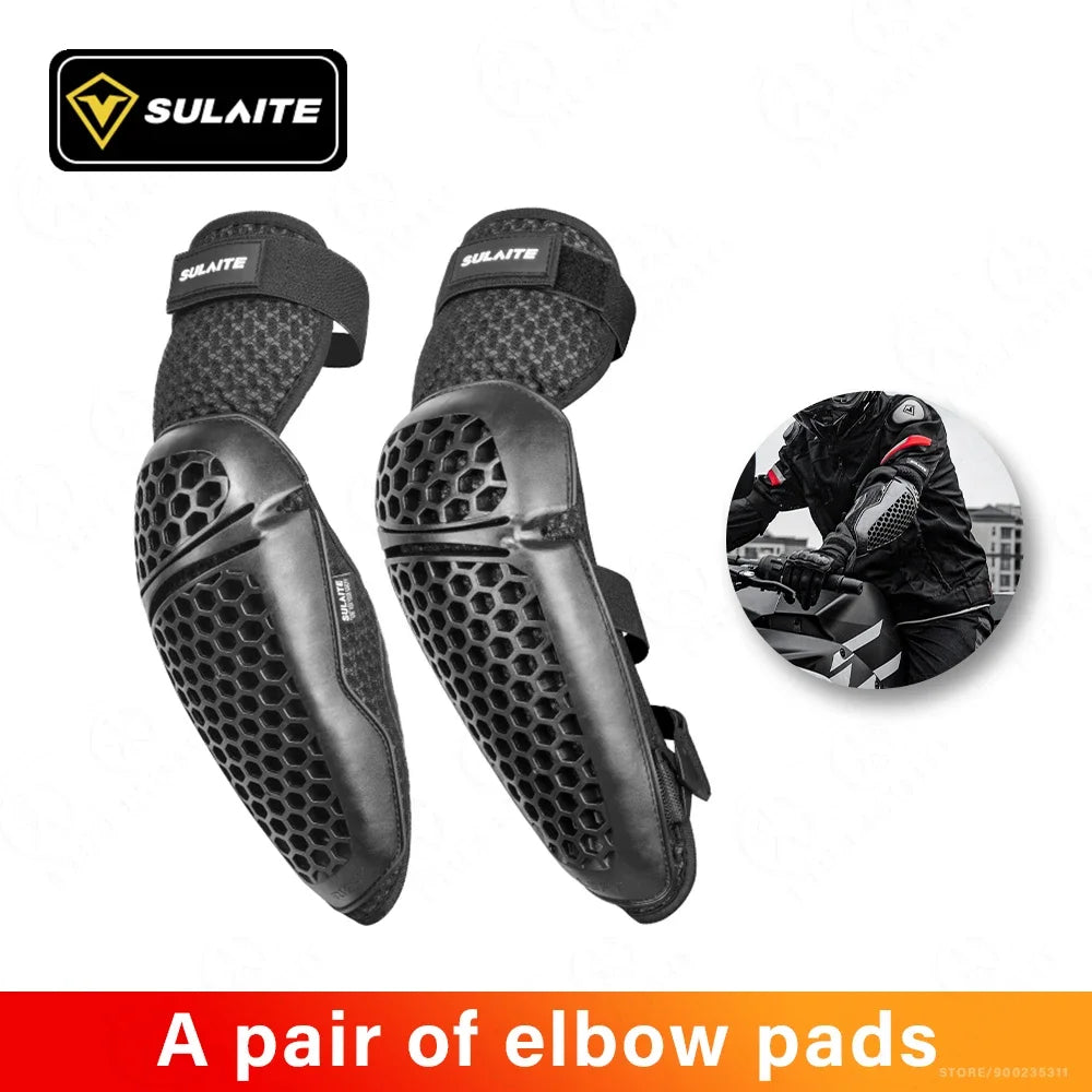 Men's Motorcycle Knee & Elbow Guards Set Accessories D3O Protection for Motocross Cycling Moto Extreme Sports Kneepads Leg Cover