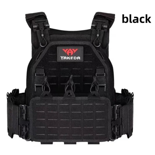 YAKEDA Tactical Vest 6094 Fast detachable light laser cut outdoor hunting black gear carry vest of high quality